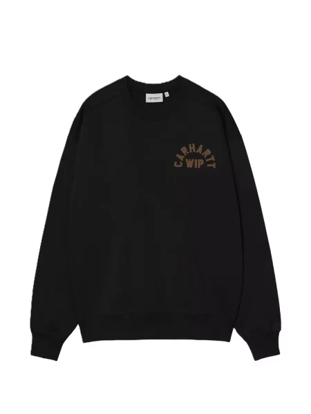 Pulover Carhartt Wip cu autograf negru