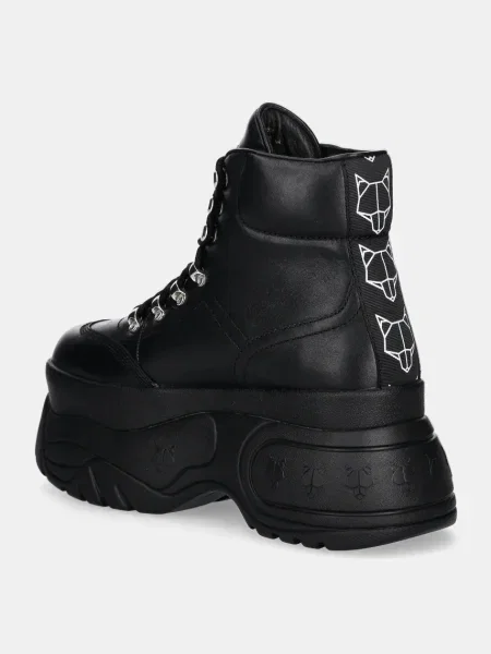 Naked Wolfe ghete de piele Spike femei cu platforma Spike Black negru