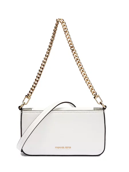 Michael Kors De piele geantă pe umăr BRYANT alb