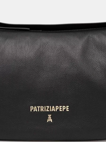 Кожаная сумка Patrizia Pepe черная