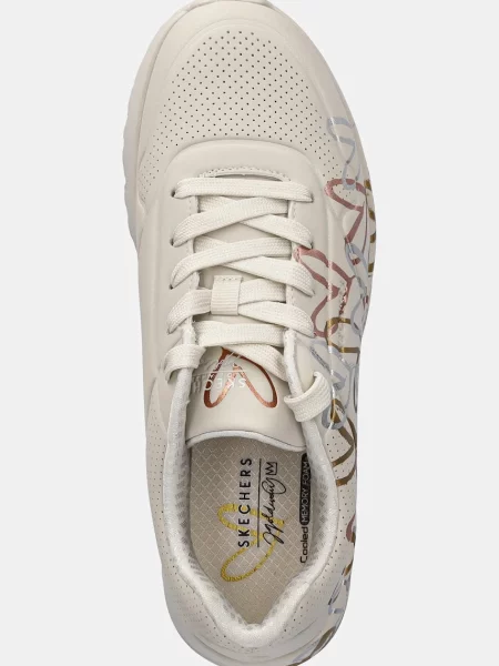 Skechers sportcipő UNO LITE METALLIC LOVE bézs