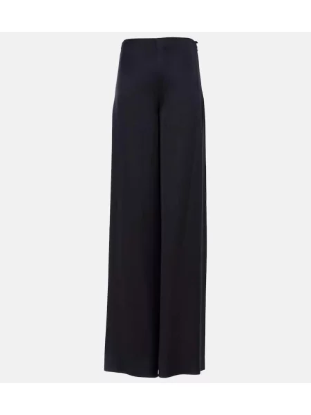 Pantaloni Loro Piana din satin albastru