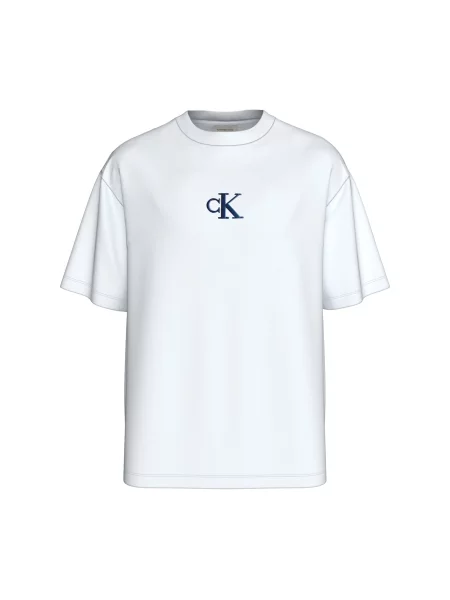 Calvin Klein Jeans Tricou albastru marin alb