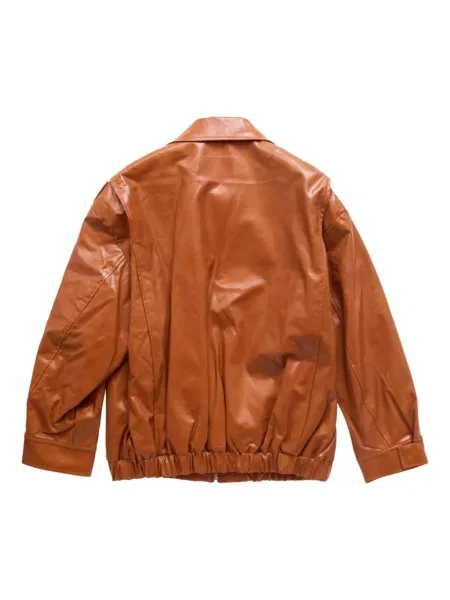 Odinė striukė Mm6 Maison Margiela ruda