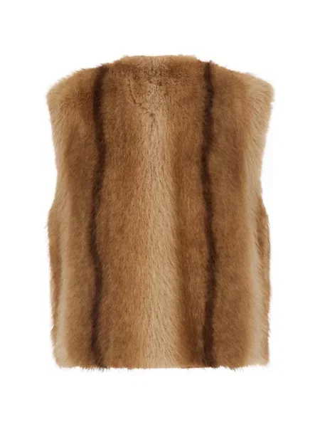 Reversibil vestă Urbancode cu blană maro