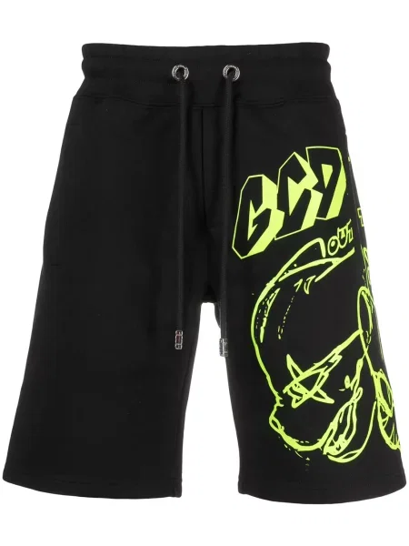 Pantaloni scurți Gcds cu imagine negru