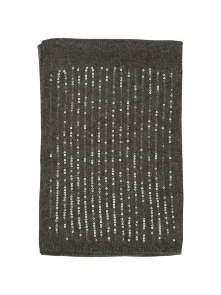 Fular Pieces cu paiete maro