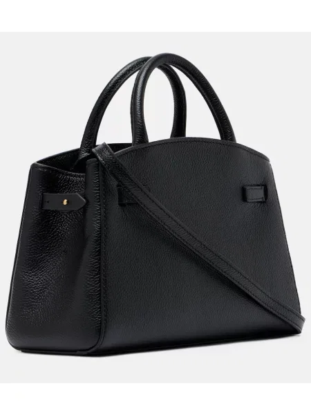 Top Demellier din piele negru