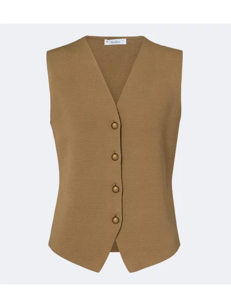 Vestă Max Mara tricotate verde