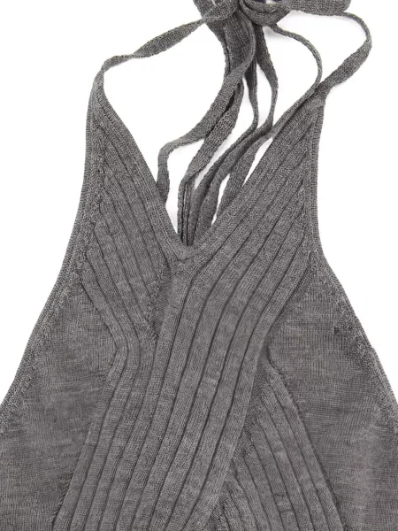 Top Srvc Studio s halter ovratnikom siva