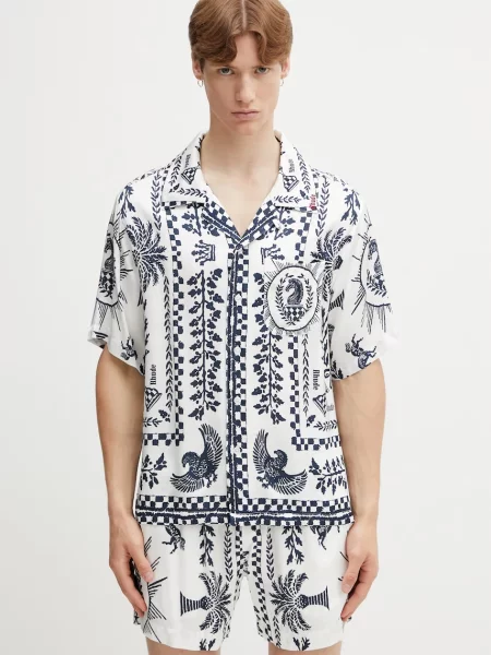 RHUDE Regista Tile cămașă cu vâscoză bărbați