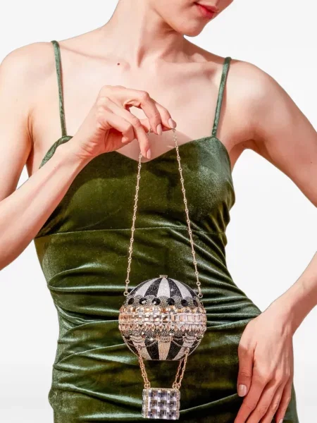 Geantă shopper Judith Leiber negru
