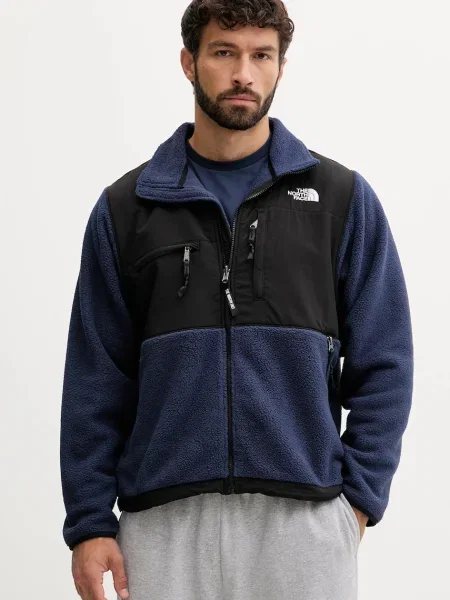 Ретро суитчър The North Face с апликация тъмносиньо