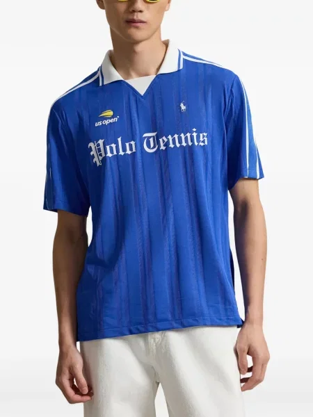 Șapcă Polo Ralph Lauren de mătase cu dungi cu cataramă albastru
