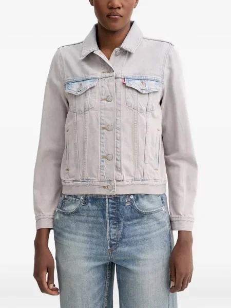 Viseltes hatású dupla soros farmer dzseki Levi's® szürke