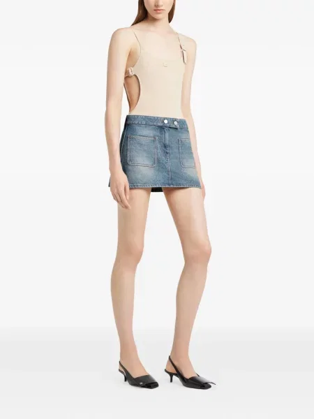 Fustă din denim Courreges albastru