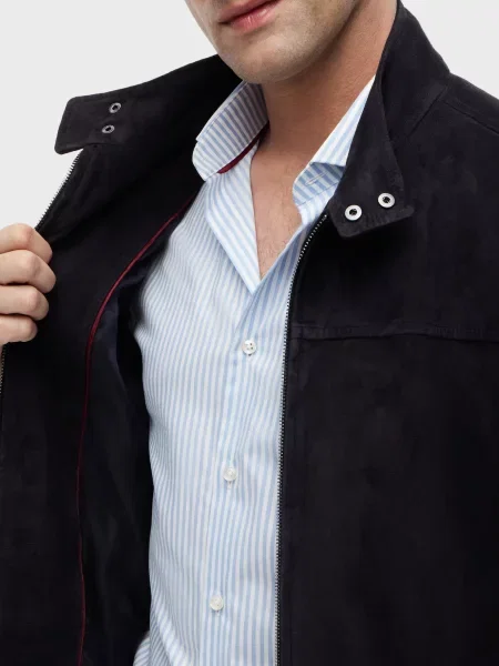 Замшева куртка Tommy Hilfiger синя