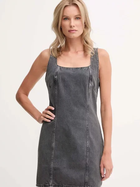 Calvin Klein Jeans rochie jeans gri