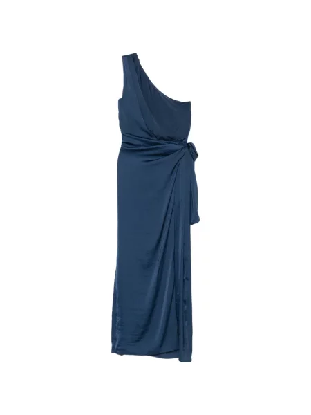 Rochie maxi Moutaki cu un umăr gol albastru