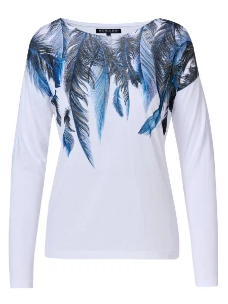 KOROSHI Tricou albastru / negru alb