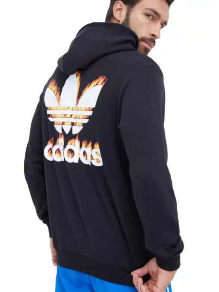 Csíkos tornaterem rövidnadrág Adidas nyomtatás kék