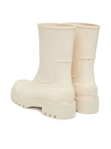 Gumicsizma Calvin Klein Jeans Mid Rainboot Rubber Ekru