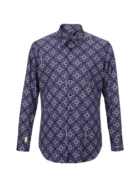 Cămașă Billionaire cu imagine cu imprimeu geometric violet