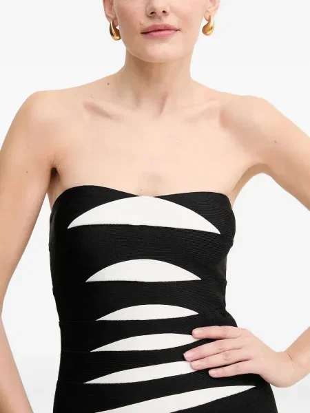Rochie midi Hervé Léger până la genunchi de costum negru