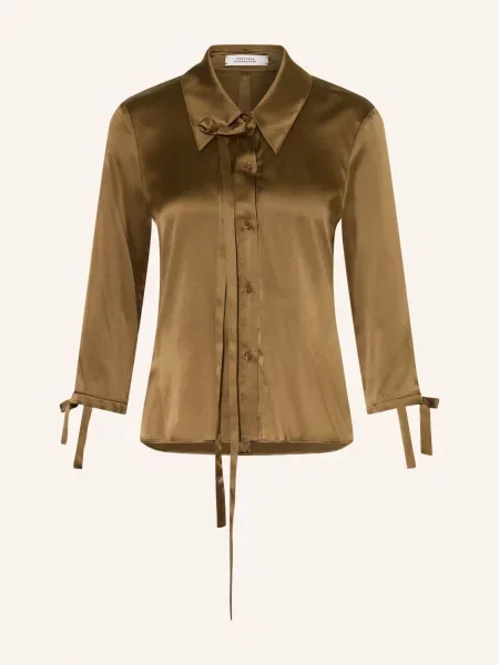 Dorothee Schumacher Košilová Halenka Sense Of Shine khaki