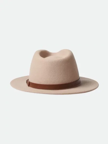 Brixton Pălărie MESSER FEDORA / maro bej