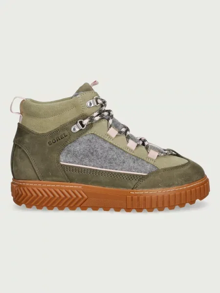Sorel turistické topánky na platforme dámske ONA AVE PEAK BOOT WP zelená