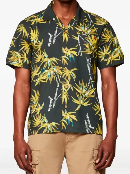 Scurt cămașă Sundek cu model floral cu imagine verde