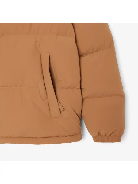 Lacoste Kurtka Z Kapturem Relaxed Fit Ciemnobrązowa brązowy