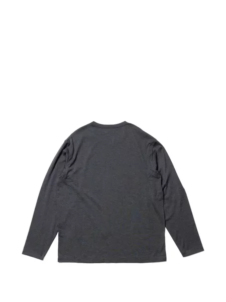 Lung tricou Calmlence cu decolteu rotund gri