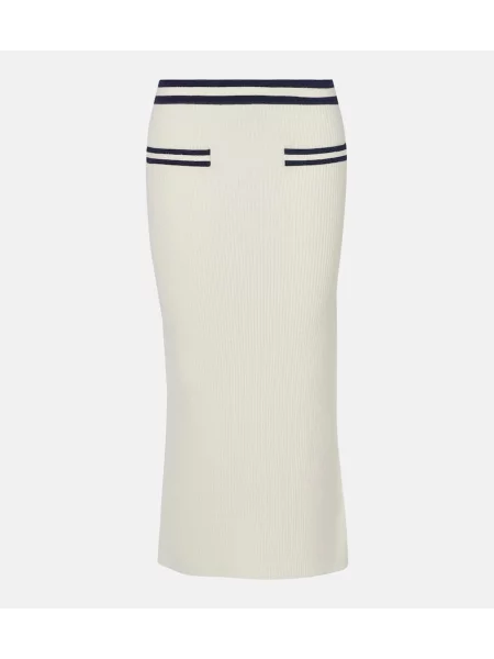Fustă midi Simkhai până la genunchi alb