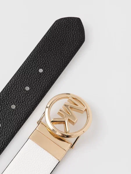 MICHAEL Michael Kors obojstranný opasok dámsky kožený biela