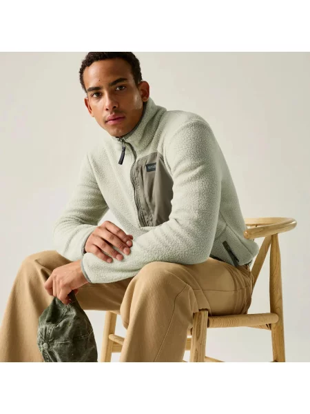 Bluza polarowa Frankie Borg Half Zip beżowa