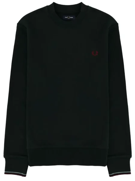Суитчър Fred Perry бродиран с кръгло деколте зелено