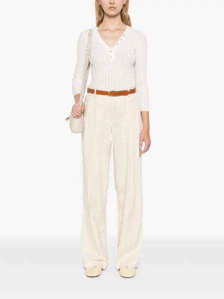 Briaunotas megztinis Elisabetta Franchi balta