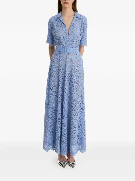 Maxi rochie maxi Moos Studio din dantelă de costum albastru