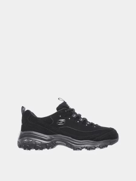 Кожаные повседневные кроссовки Skechers черные