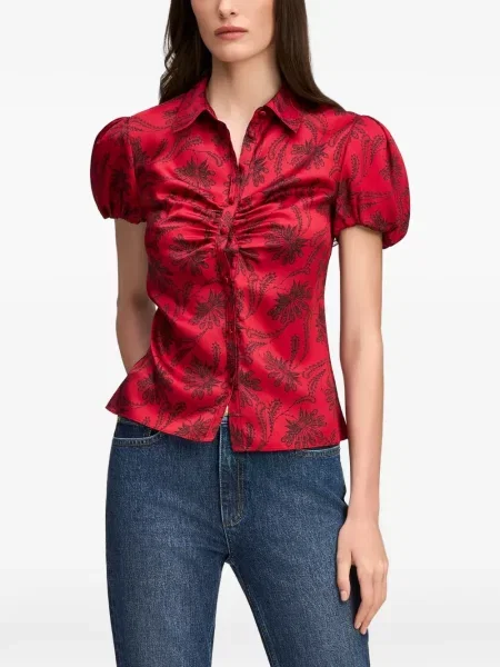 Top Cinq A Sept cu model paisley roșu