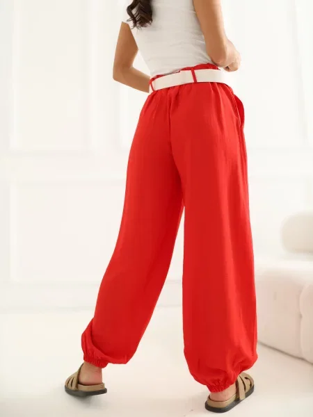 Pantaloni Rue Paris alb