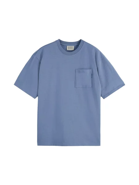 SCOTCH & SODA Póló SEASONAL CORE 3 galambkék