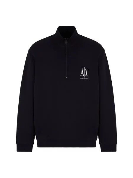 Kardigan Armani Exchange z logo niebieski