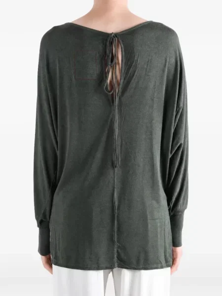 Lung tricou Uma Wang cu legături gri
