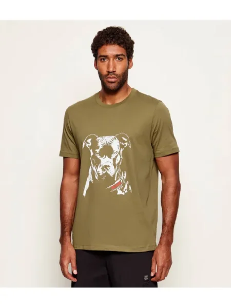 HUGO Póló Dubrox | regular fit khaki