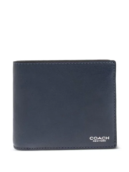 Bőr pénztárca Coach nyomtatás kék