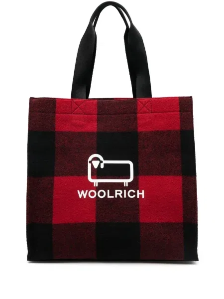 Torebka Woolrich z nadrukiem czerwona