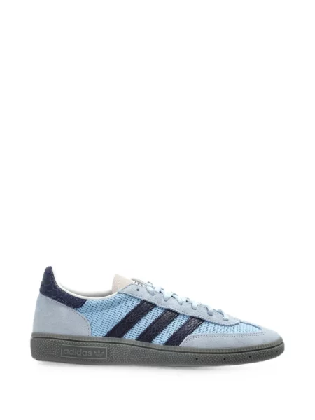 Vestă Adidas alergare cu dungi tricotate albastru